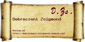 Debreczeni Zsigmond névjegykártya